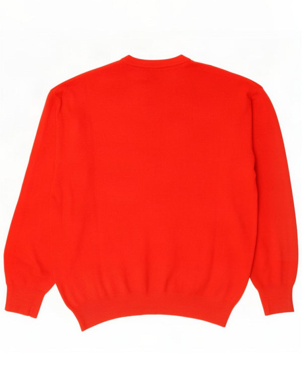 Kappa Męski sweter z okrągłym dekoltem UK 42 Large Red Wool