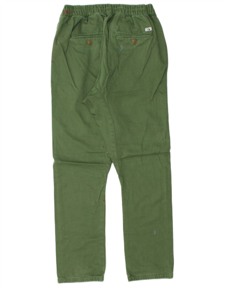 Męskie proste spodnie chino Quiksilver średnie W30 L30 zielony poliester