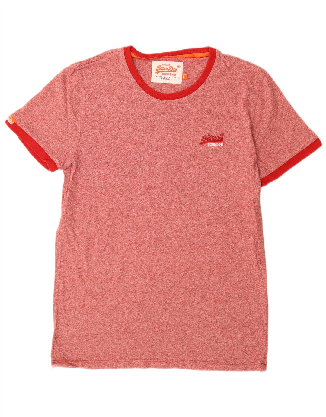 Męski T-shirt Superdry z grafiką, duży, czerwony, nakrapiany