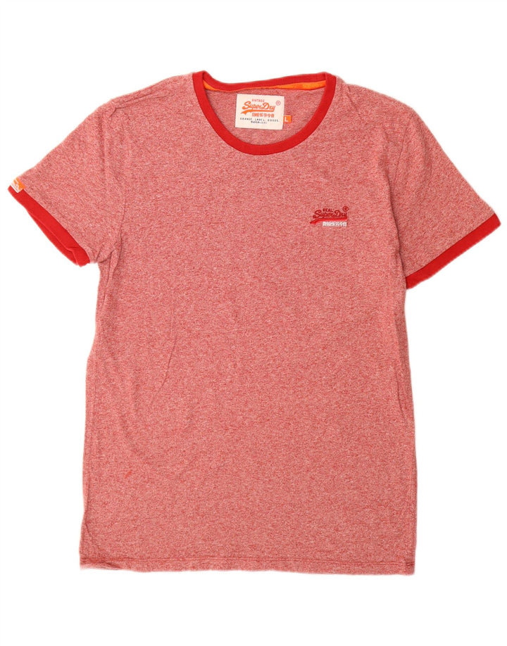 Męski T-shirt Superdry z grafiką, duży, czerwony, nakrapiany