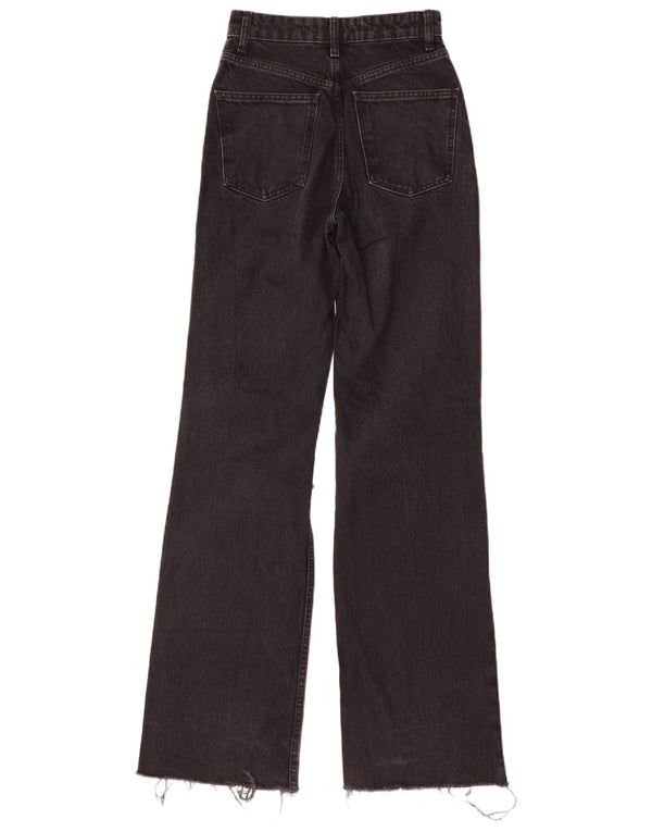 Damskie jeansy z szerokimi nogawkami Zara w trudnej sytuacji EU 34 2XS W24 L35 czarne