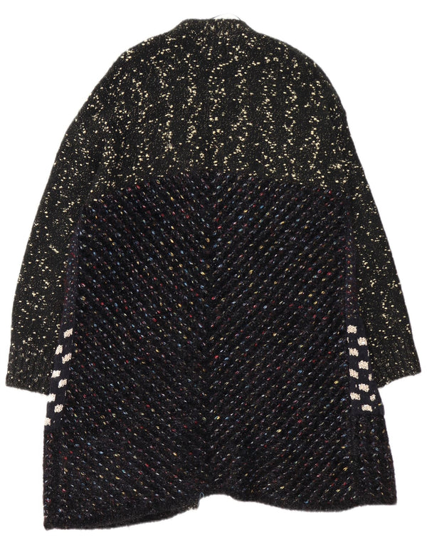 Damski sweter o przedłużonym fasonie Desigual UK 14, średni, czarny, nakrapiany