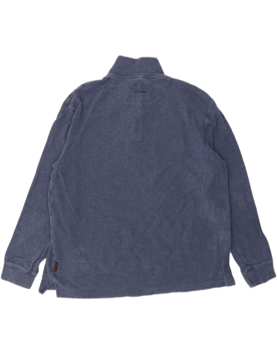 Męski sweter z zamkiem błyskawicznym SCHOFFEL 2XL, niebieski, bawełniany