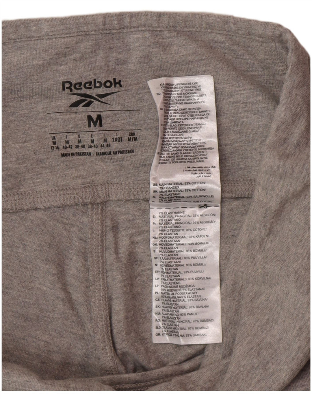 Damskie legginsy Reebok Graphic UK 12/14 Średnioszare, bawełniane
