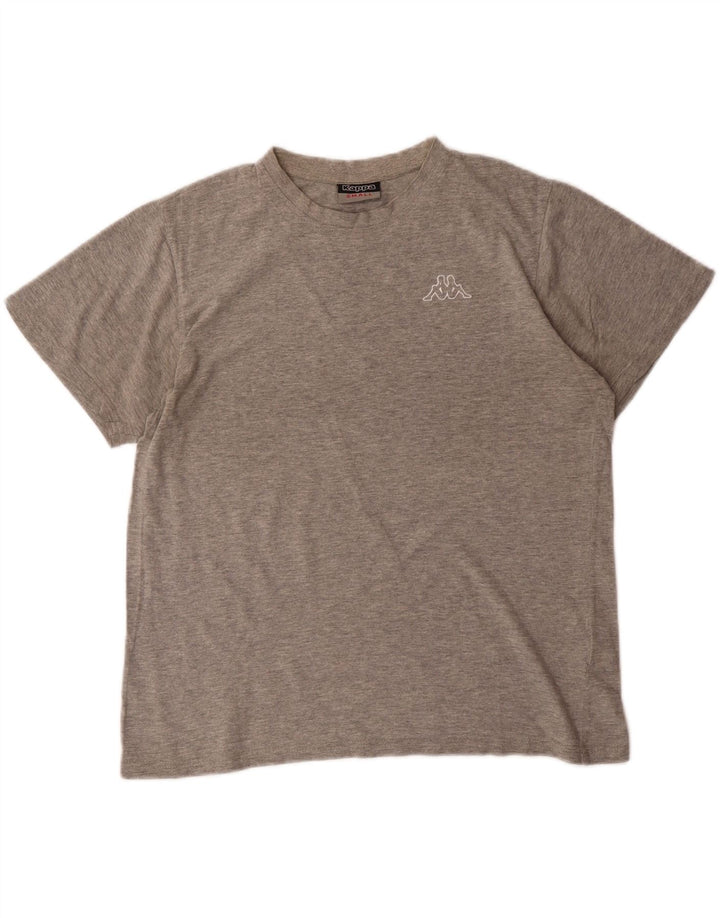 KAPPA Womens Oversized T-Shirt Top UK 10 Small Grey Cotton Vintage Kappa and Second-Hand Kappa from Messina Hembry 