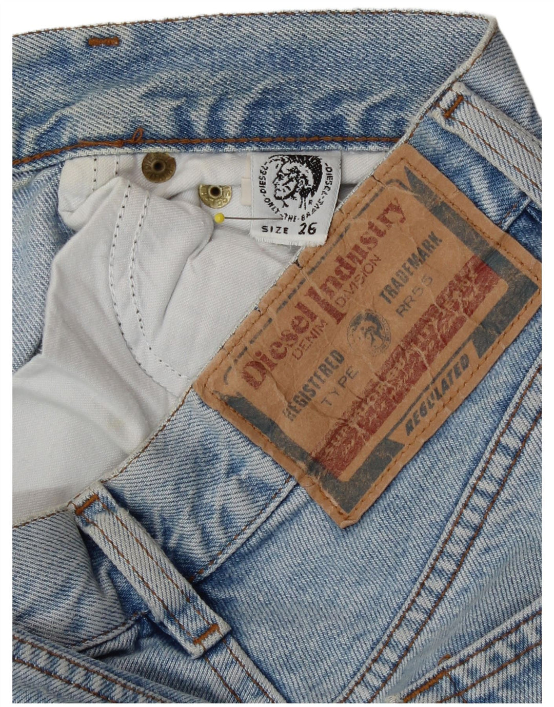 Damskie jeansy Diesel Straight W26 L31 Niebieskie