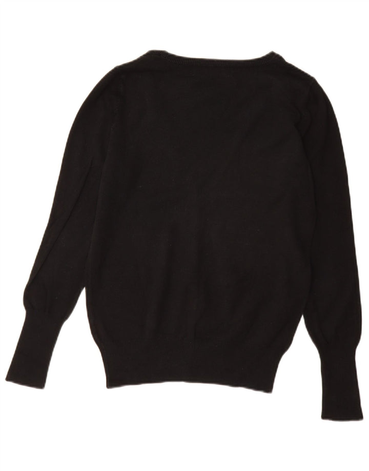 Sweter damski Zara UK 12, średni czarny, bawełniany