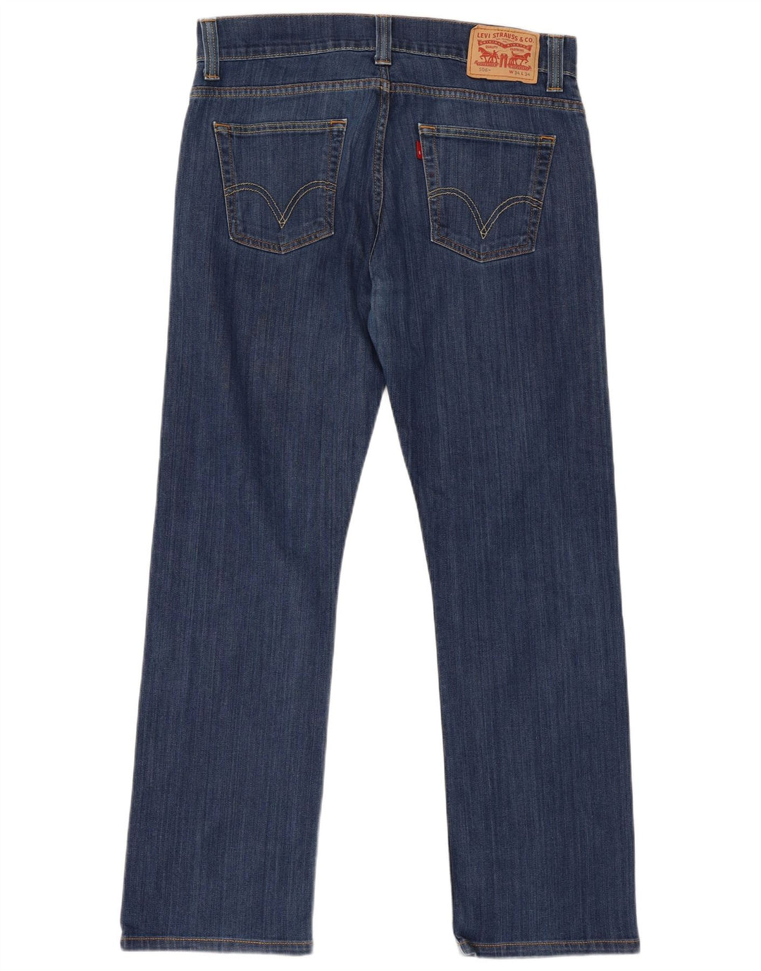 Męskie jeansy Levi's 506 Straight W34 L34 Niebieskie bawełniane