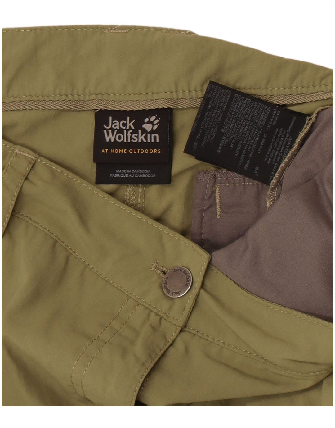 Damskie bermudy Jack Wolfskin UK 10 Small W32 Khaki Poliamid