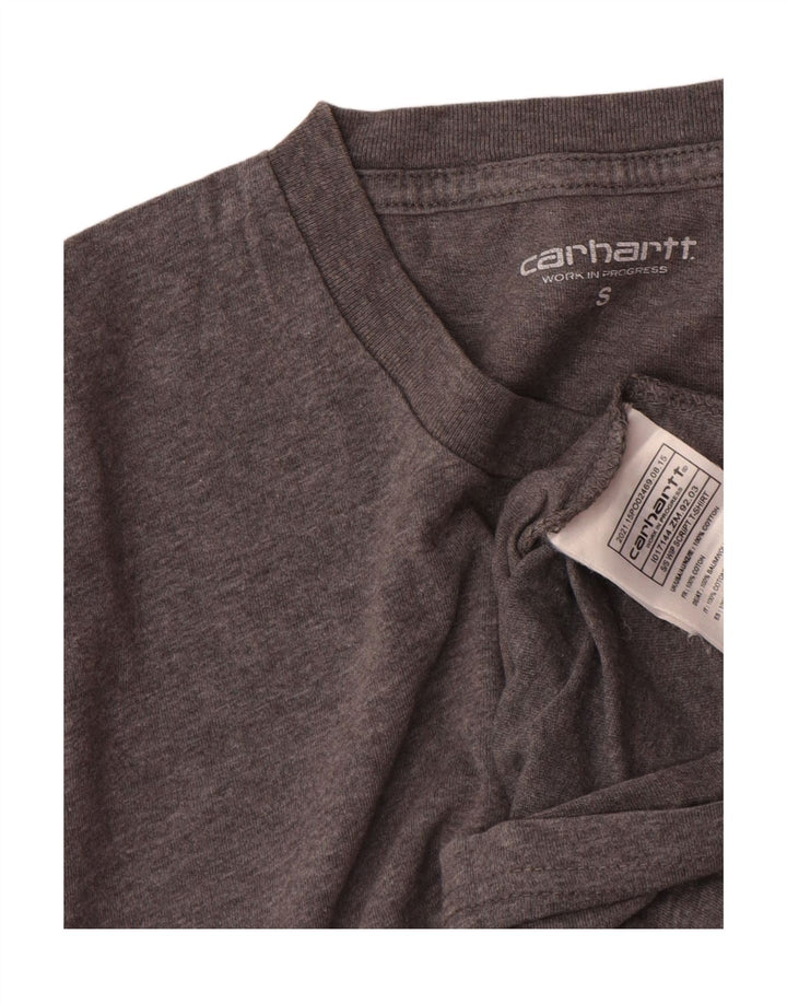 Męski T-shirt z grafiką Carhartt, mały, szary, bawełniany