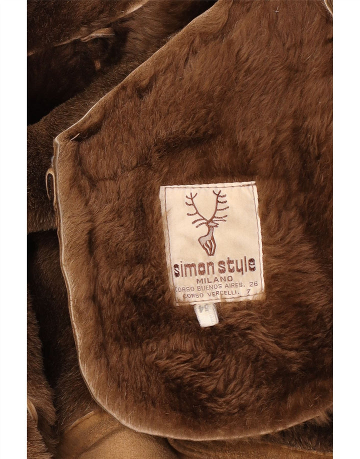 Płaszcz męski w stylu vintage IT 54 2XL beżowy