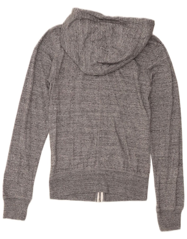 Damski sweter z kapturem i zamkiem błyskawicznym Nike UK 6 XS Szary, nakrapiany bawełniany