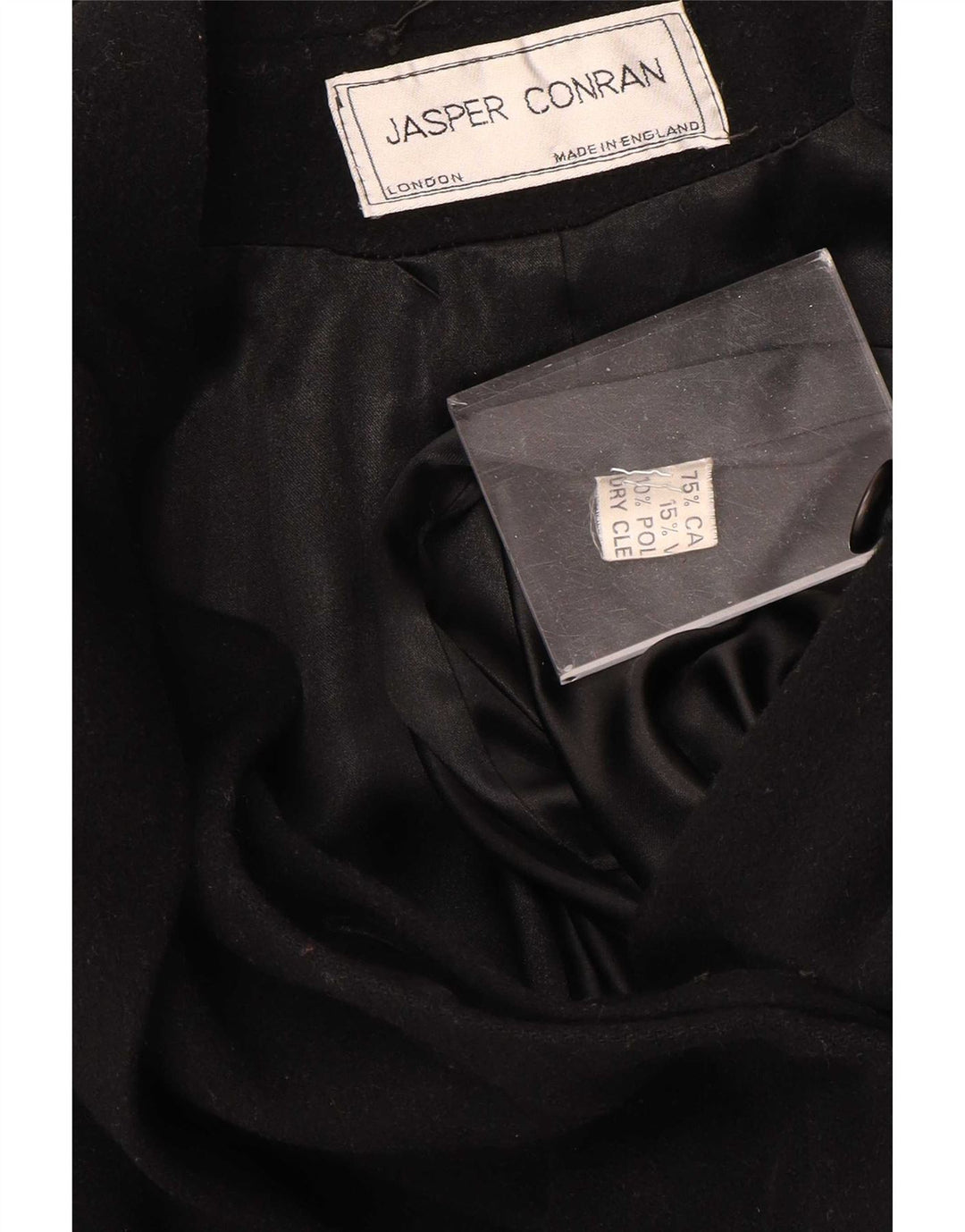 Damski płaszcz oversize Jasper Conran UK 14, duży, czarny kaszmir
