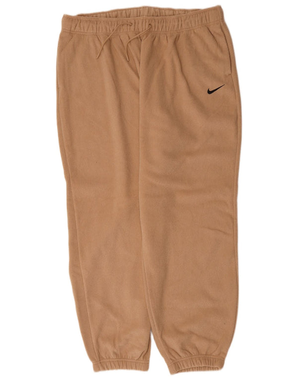 Męskie welurowe spodnie dresowe Nike XL, beżowy poliester