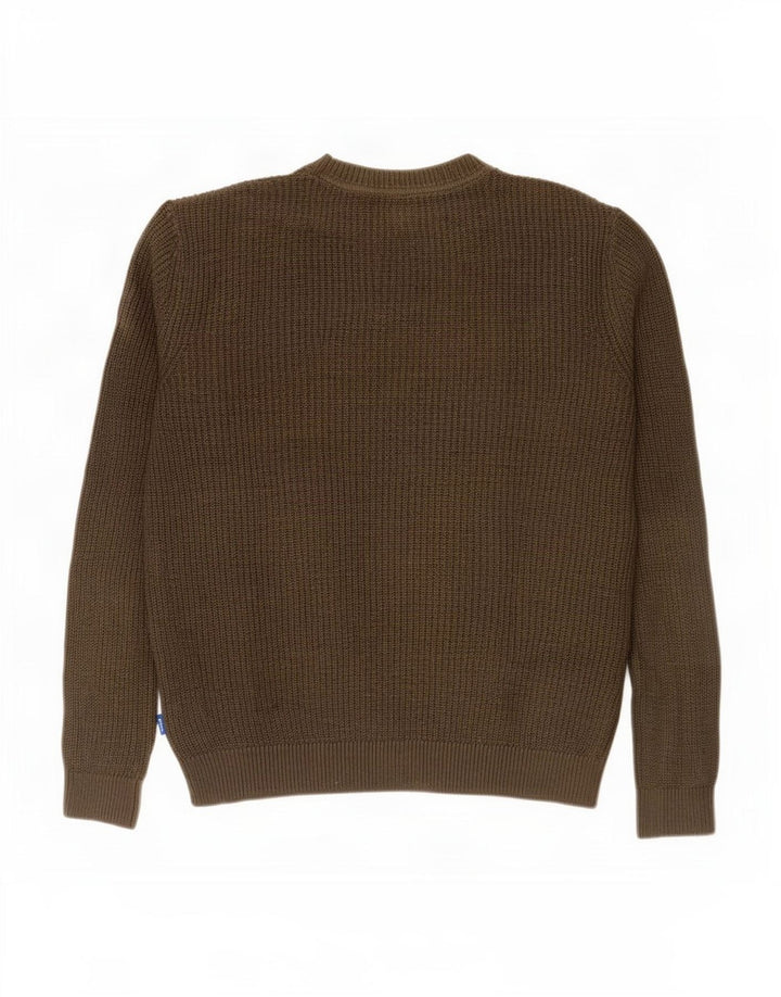 Męski sweter Jack & Jones z okrągłym dekoltem, średni khaki, akryl