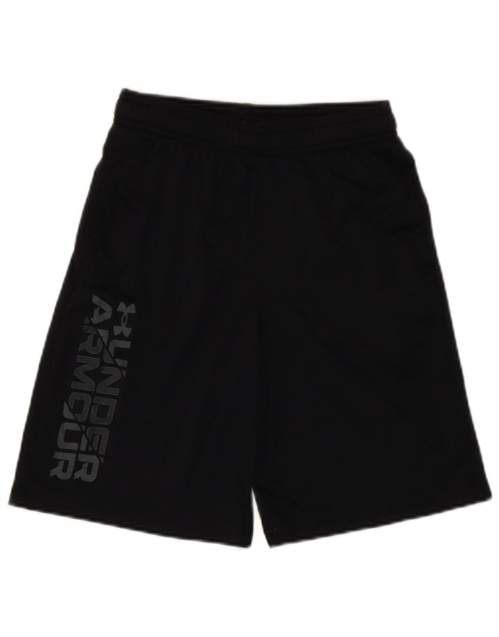 Chłopięce spodenki sportowe Under Armour z grafiką, 9-10 lat, średni czarny poliester