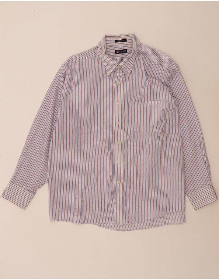 CHAPS Mens Shirt Size 18 1/2 2XL Multicoloured Pinstripe Cotton Vintage Chaps and Second-Hand Chaps from Messina Hembry 