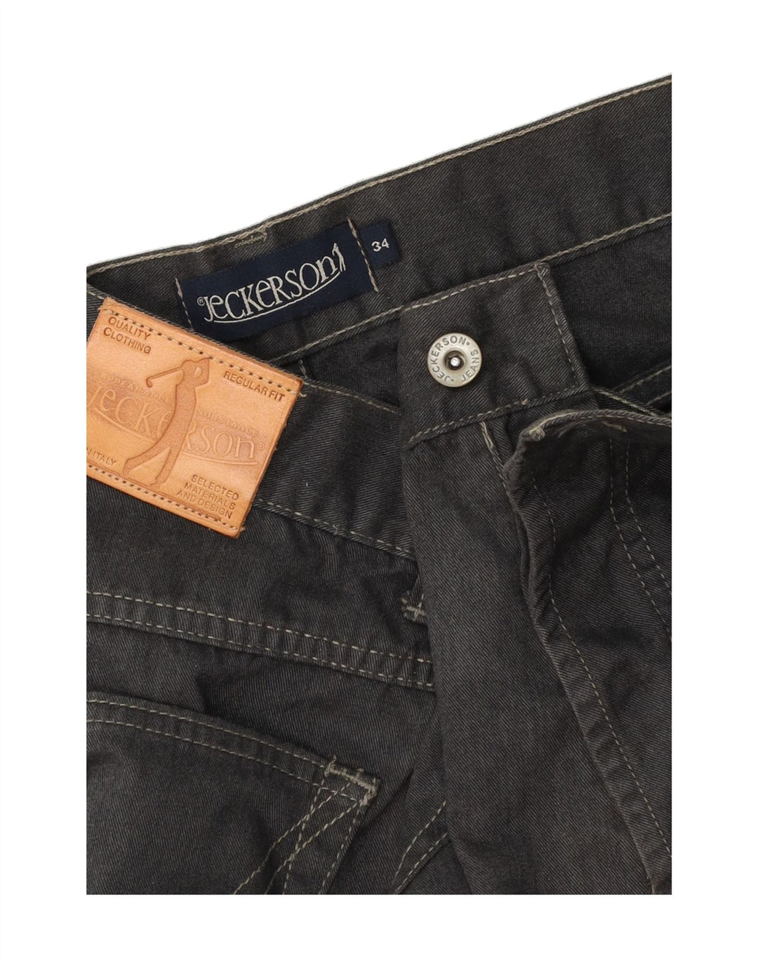 JECKERSON Mens Straight Jeans W34 L34 Grey Vintage Jeckerson and Second-Hand Jeckerson from Messina Hembry 