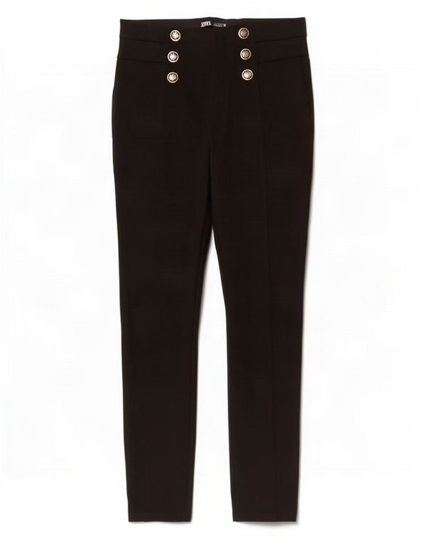 Spodnie damskie Zara Slim Casual, duże W30 L27, czarne