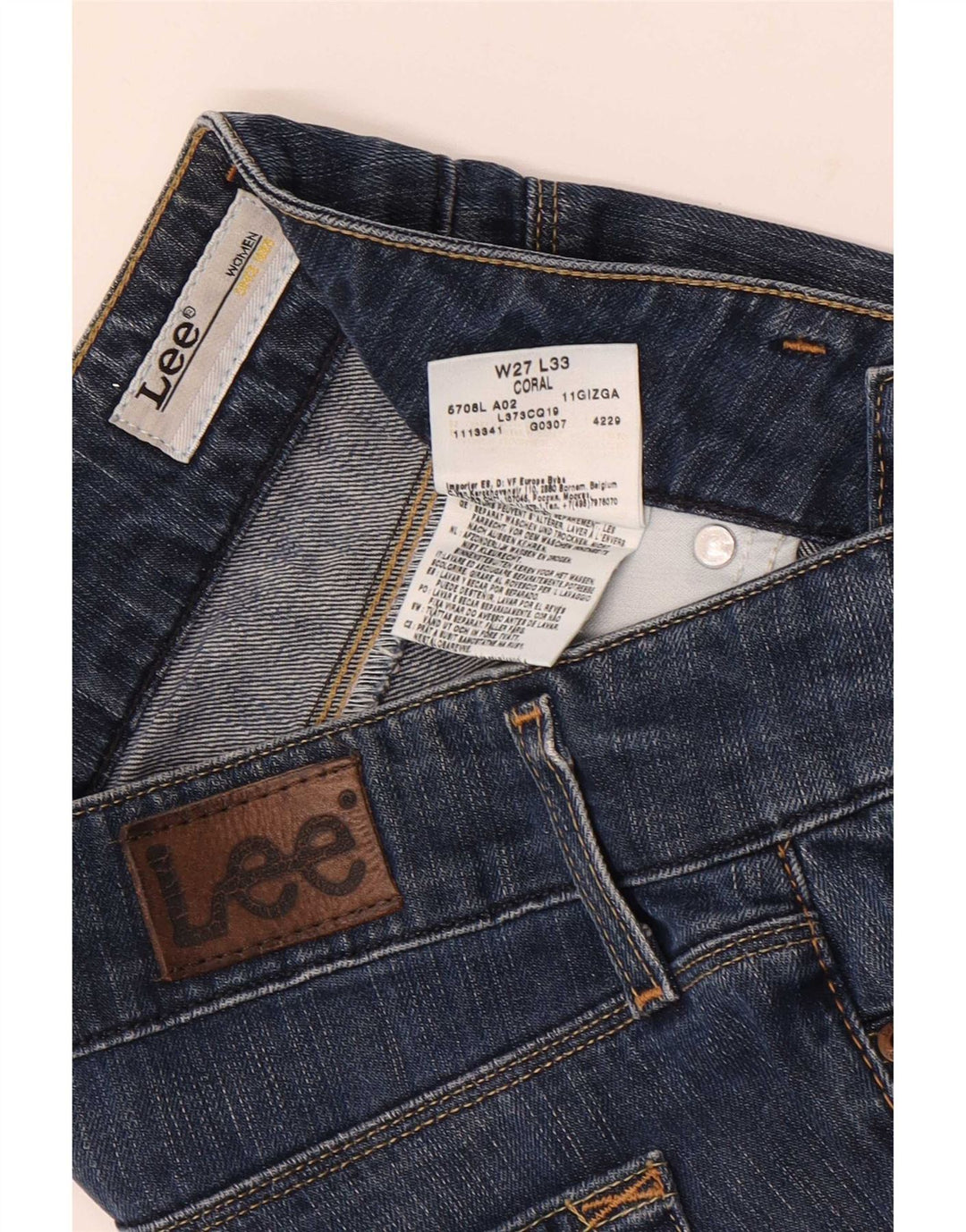 Damskie jeansy Lee Coral Bootcut W27 L33 Niebieskie bawełniane