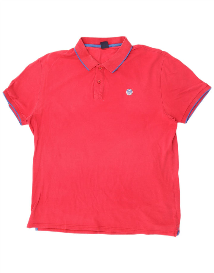 Męska koszulka polo North Sails 2XL, różowa, bawełniana
