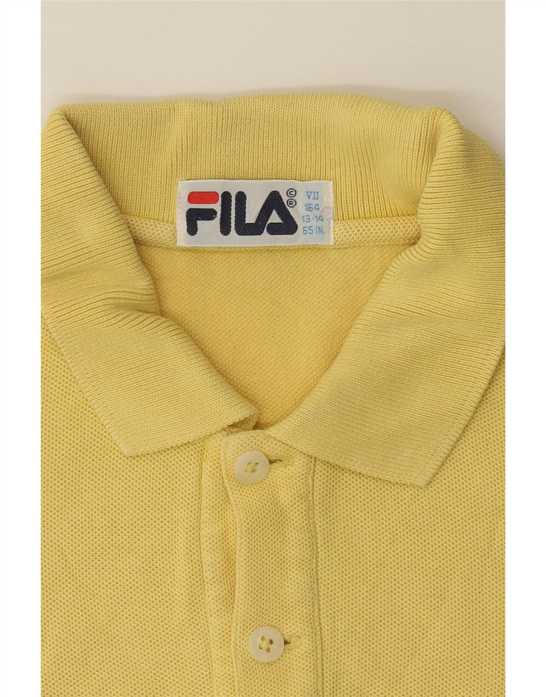 FILA Boys Polo Shirt 13-14 Years Yellow Cotton Vintage Fila and Second-Hand Fila from Messina Hembry 