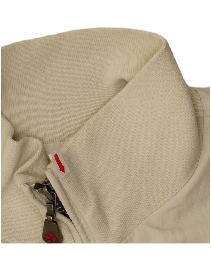 Męska kurtka bomberka PEUTEREY UK 40, duża złamanego białego nylonu