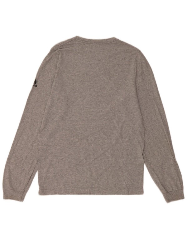 Adidas Męski Swisa Soccer Club Graphic Top z długim rękawem, mały, szary, bawełniany
