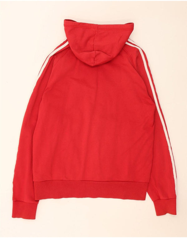 Adidas Męski sweter z kapturem i zamkiem błyskawicznym XL, czerwony, bawełniany