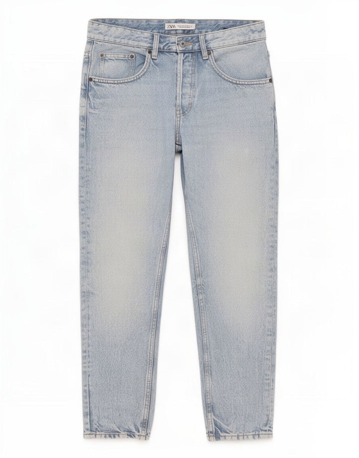Męskie jeansy Zara o krótkim kroju EU 40 Medium W31 L26 Niebieskie