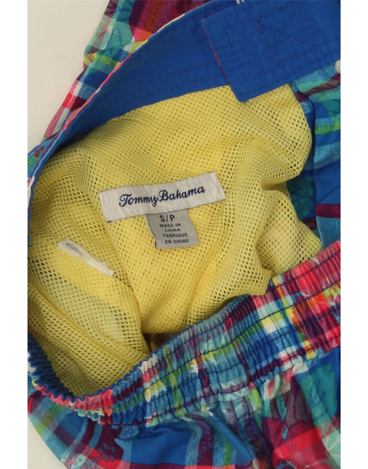 Męskie spodenki kąpielowe Tommy Bahama w małą niebieską kratkę