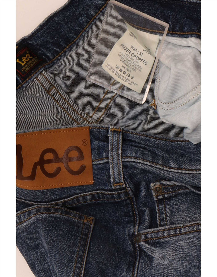 Męskie jeansy Lee Rider Cropped W40 L27 Niebieskie, bawełniane