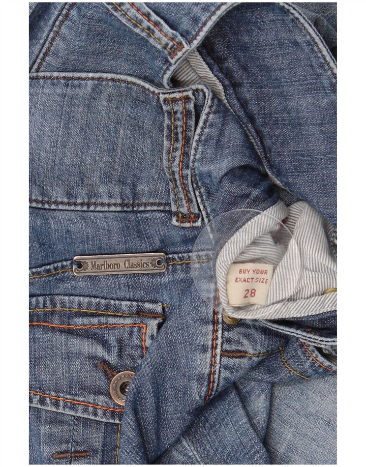 Damskie jeansy przycięte Marlboro Classics W28 L24 Niebieskie