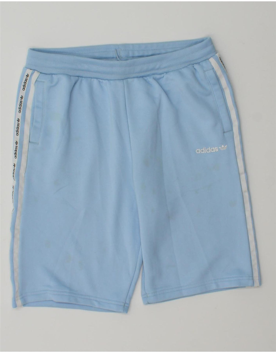 ADIDAS Boys Graphic Sport Shorts 13-14 Years  Blue Polyester Vintage Adidas and Second-Hand Adidas from Messina Hembry 