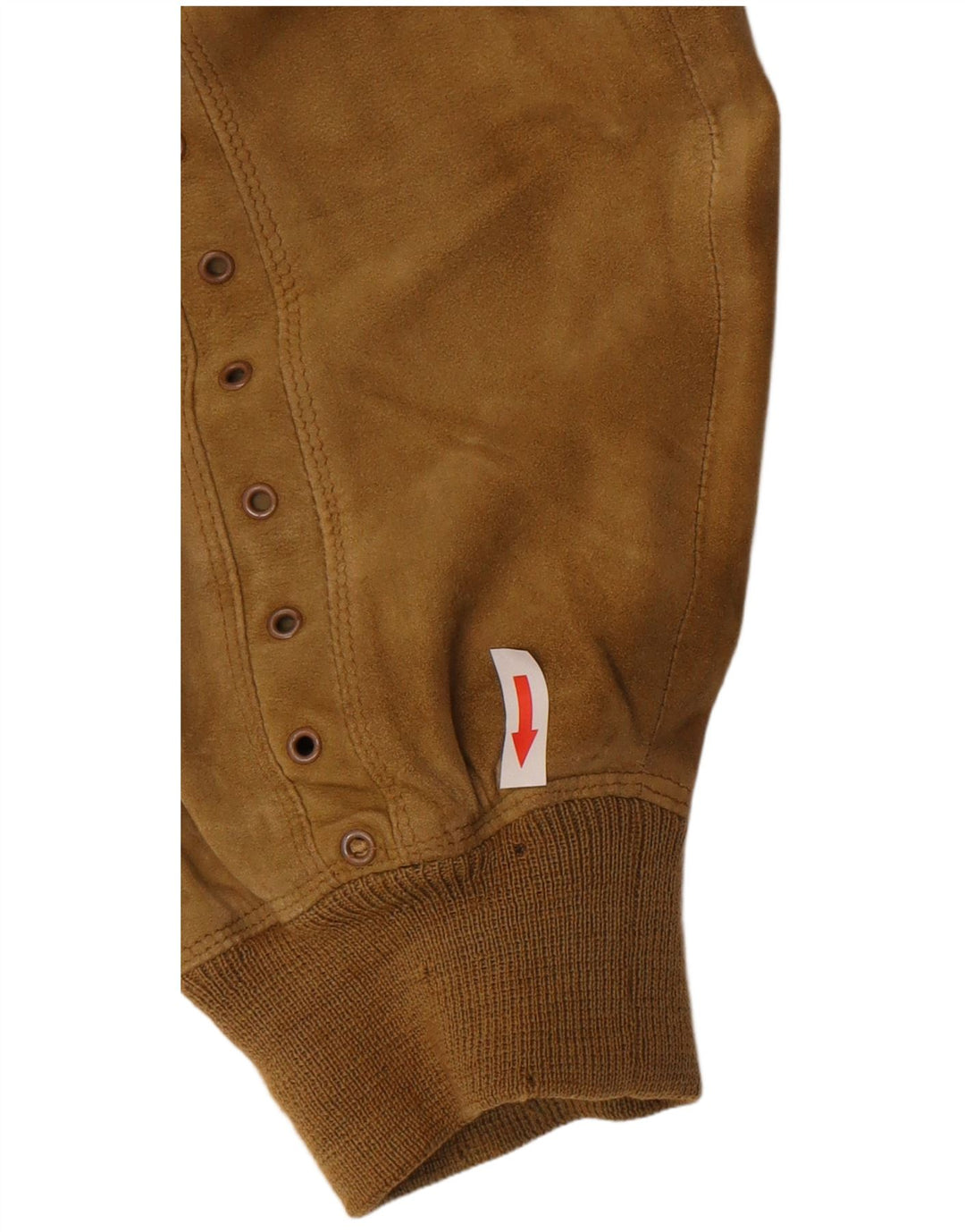 Damska kurtka bomberka Gianni Versace o luźnym kroju, zamszowa, UK 38, średni beż