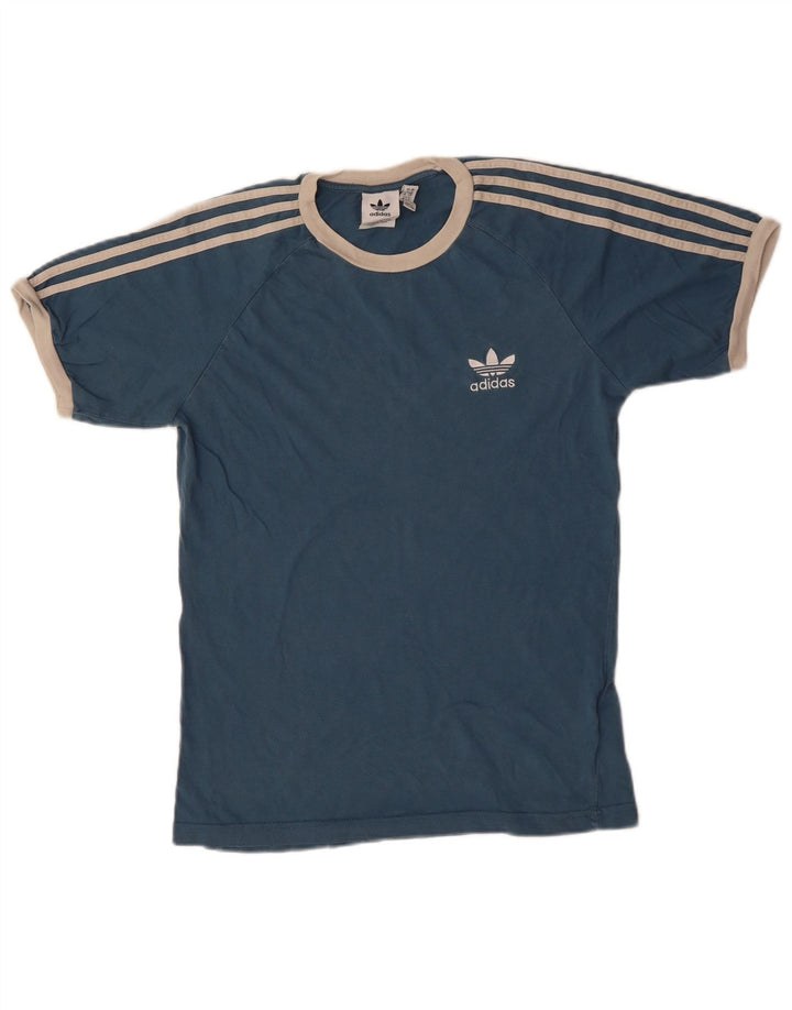 Adidas Męski T-Shirt Top Mały Granatowy Bawełniany