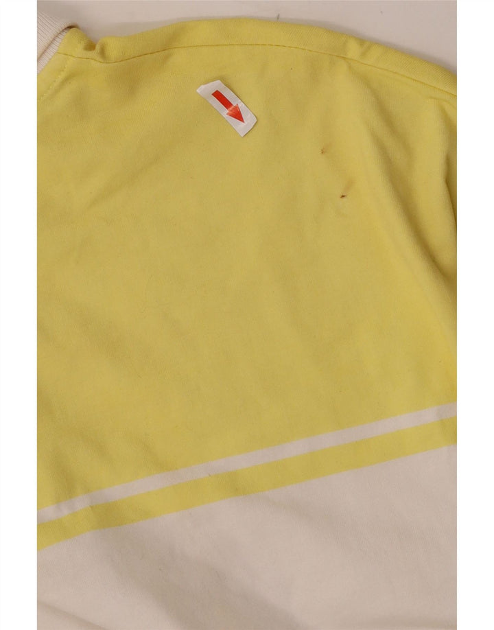 Sergio Tacchini Mens Polo Shirt Medium White Colourblock Cotton