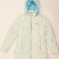 ELLESSE Womens Hooded Padded Coat UK 10 Small Blue Polyester Vintage Ellesse and Second-Hand Ellesse from Messina Hembry 