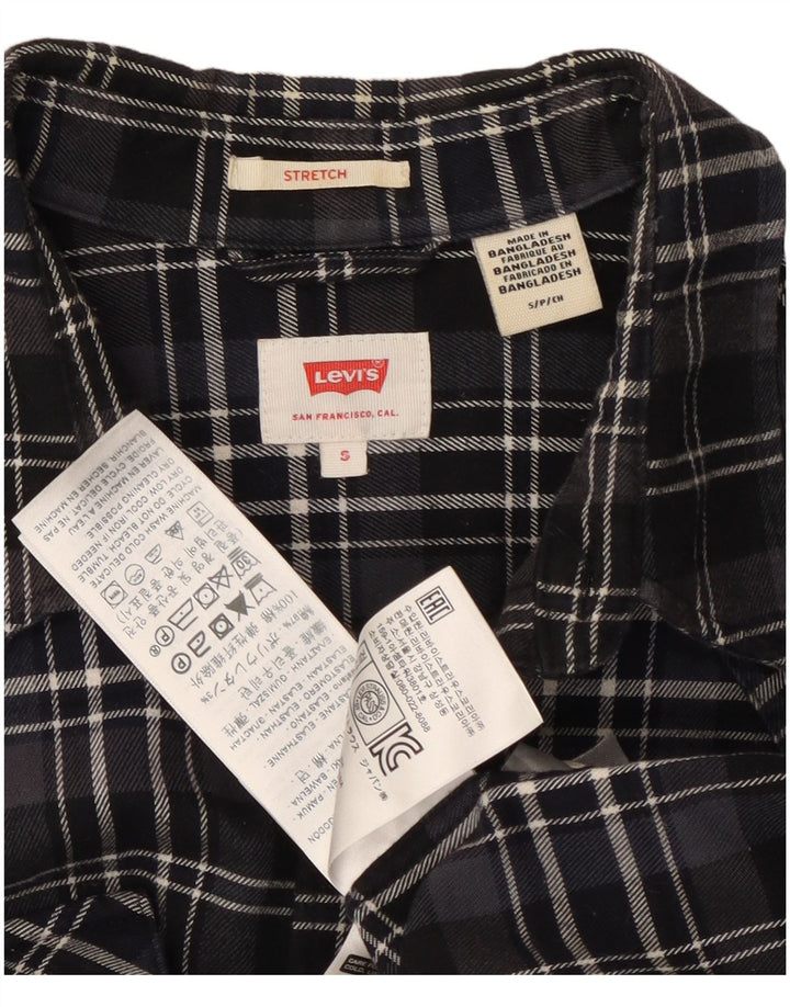 Męska koszula flanelowa LEVI'S w małą czarną kratkę, bawełniana