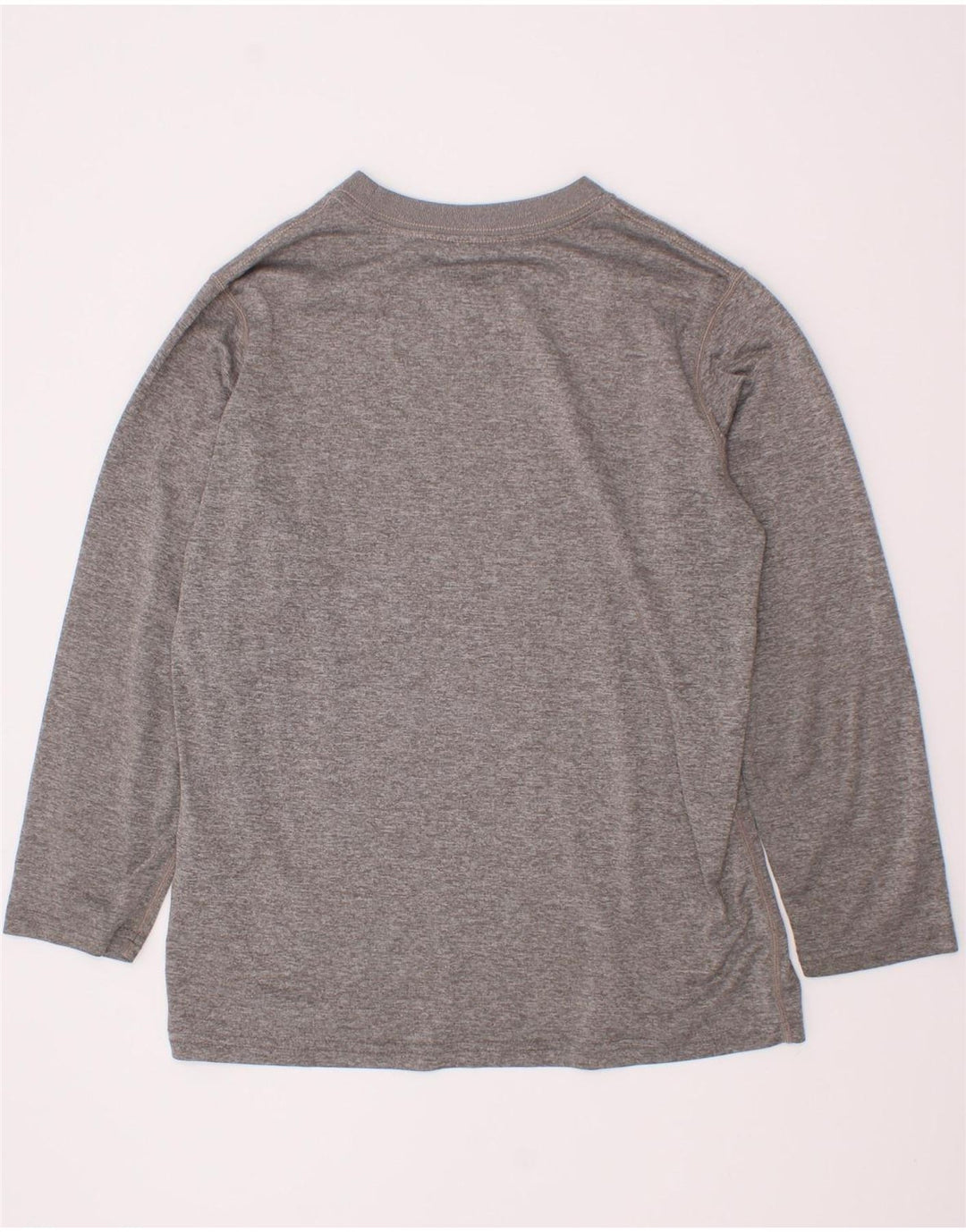 Chłopięca koszulka z grafiką Nike Dri Fit z długim rękawem, 8-9 lat, mała, szary poliester