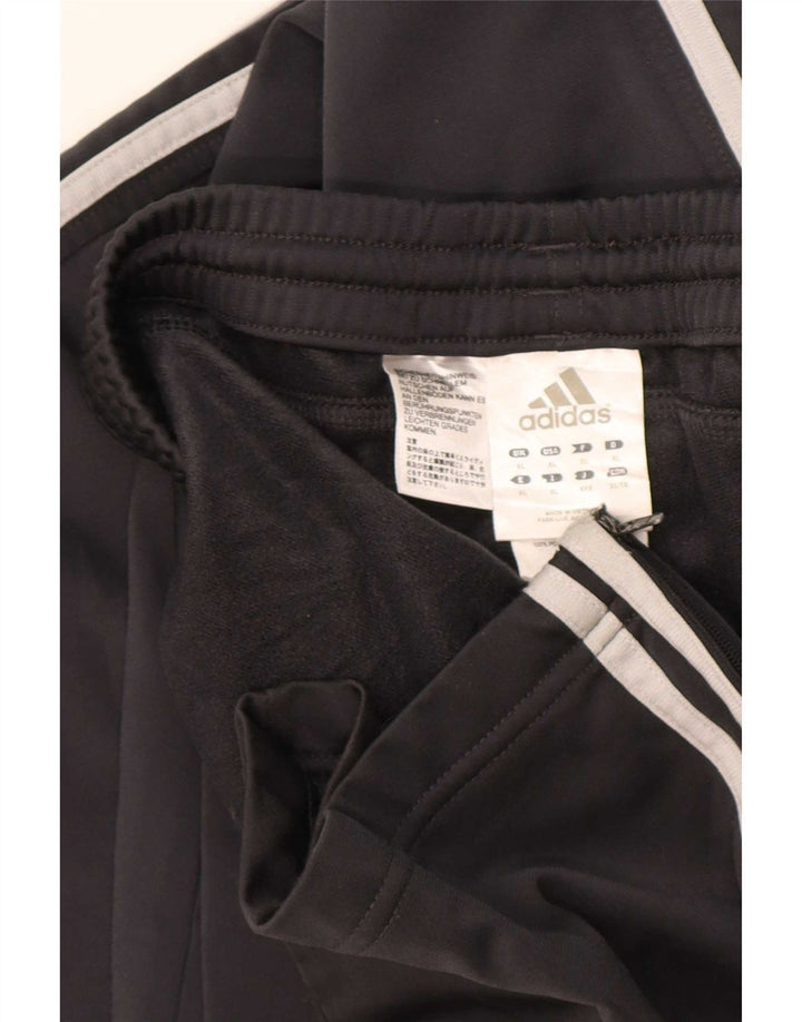 Męskie spodnie dresowe Adidas XL, czarny, poliester z blokami kolorów