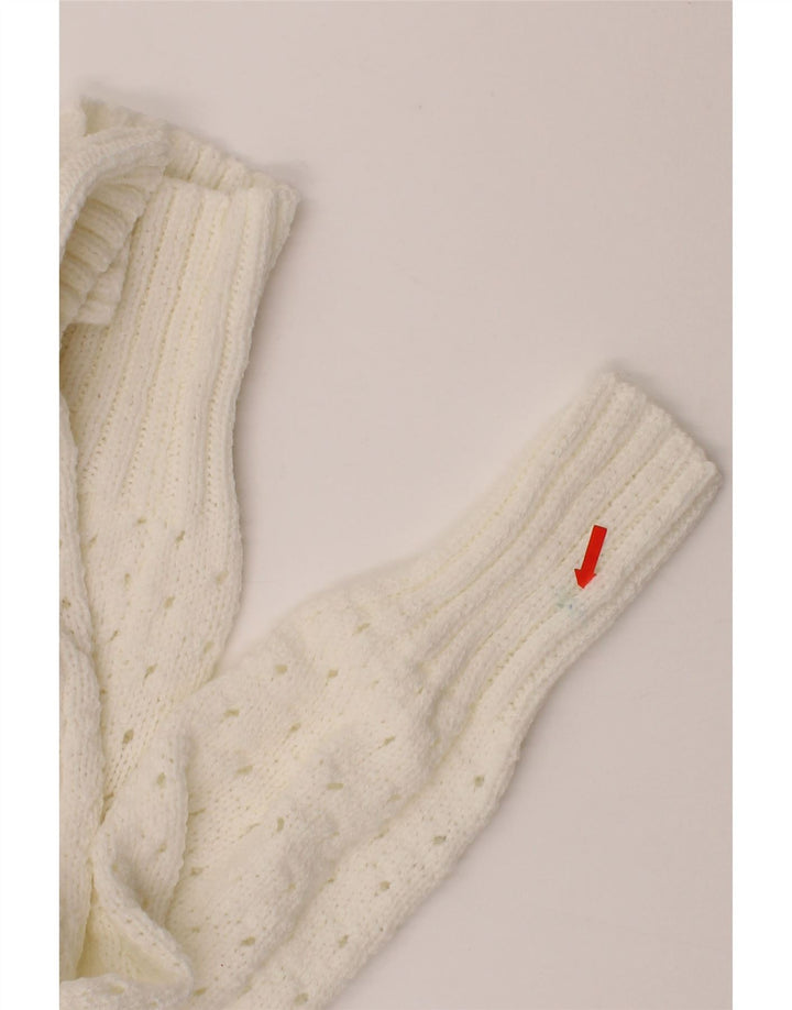 VINTAGE Womens Roll Neck Jumper Sweater UK 16 Large White Vintage Vintage and Second-Hand Vintage from Messina Hembry 