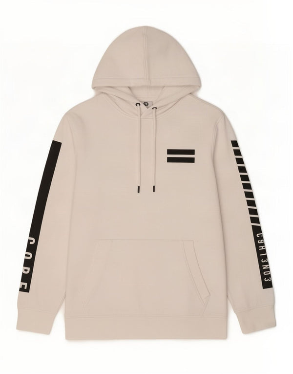 Jack & Jones Mens Graphic Hoodie Jumper Large White Colourblock Cotton