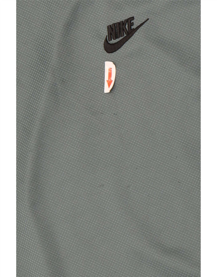 T-shirt męski Nike Top, średni zielony poliester z blokami kolorów