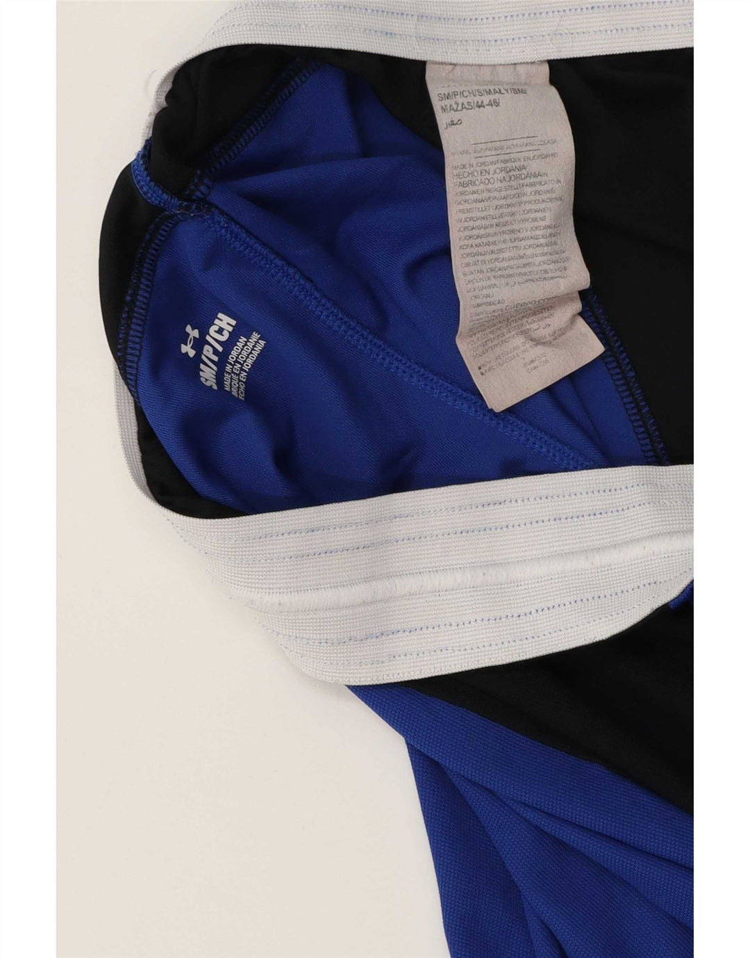 Męskie spodenki sportowe Under Armour, mały niebieski, poliester z blokami kolorów