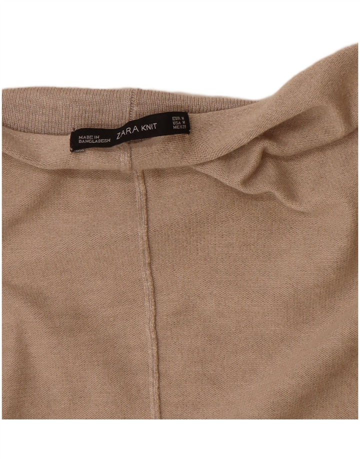 Sweter damski Zara Poncho Cardigan UK 14 średni beż