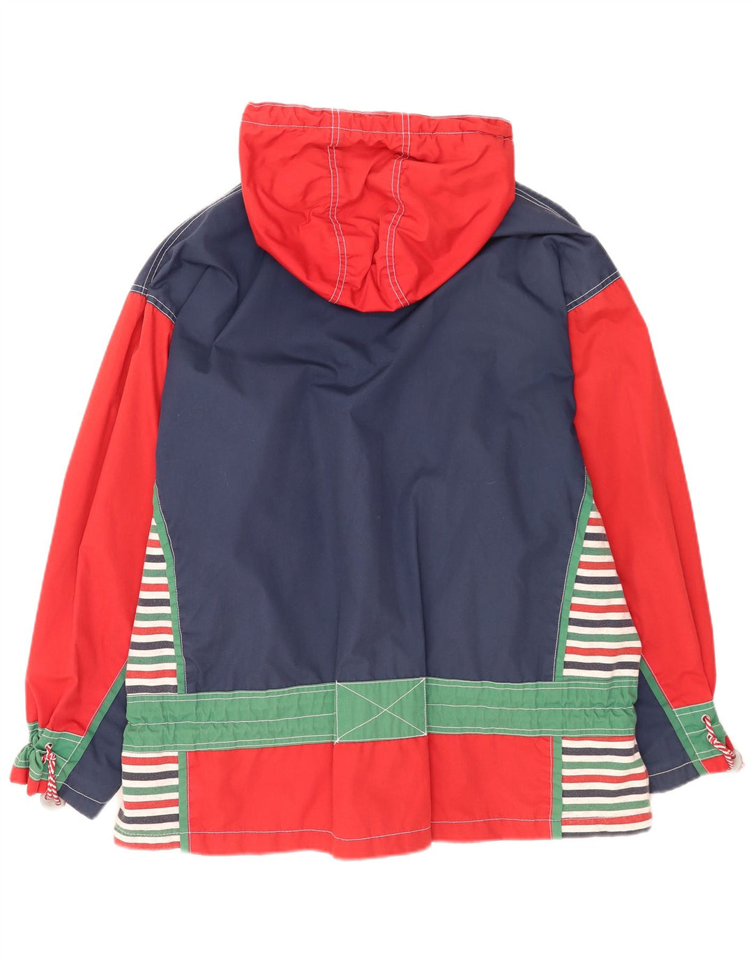 Vintage damska kurtka wiatrówka z kapturem, oversize, EU 46 XL, kolor czerwony