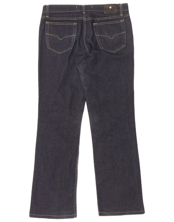 Versace Męskie Ittierre Straight Jeans W34 L30 Granatowa Bawełna