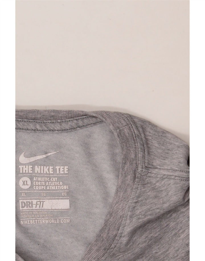 NIKE Mens Athletic Cut T-Shirt Top XL Grey Cotton Vintage Nike and Second-Hand Nike from Messina Hembry 