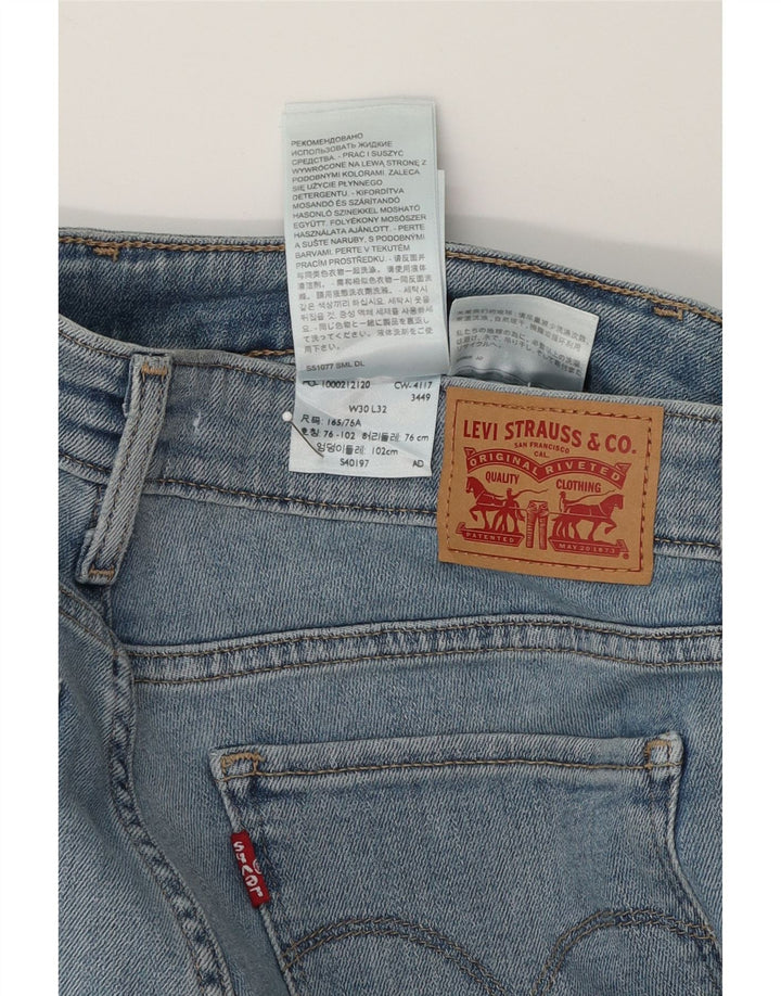 LEVI'S Womens 712 Slim Jeans W30 L28 Blue Cotton Vintage Levi's and Second-Hand Levi's from Messina Hembry 
